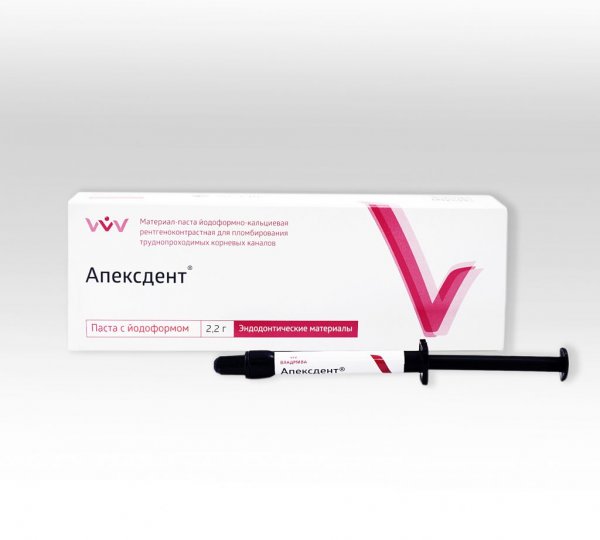 Апексдент с иодоформом/ паста 2,2г + иглы 5шт