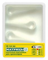 1.090(2) Матрицы контурные лавсановые для премоляров, форма 2 (30шт)
